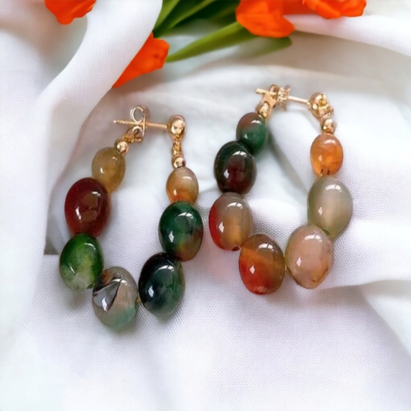 Colorful beaded earrings - Picture 10 of 14